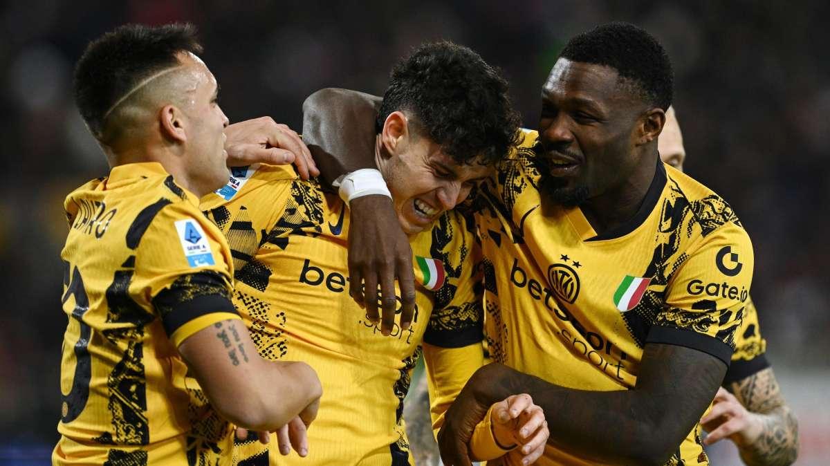 Champions League: Inter in vantaggio sul Feyenord all'intervallo. Per ora decide Thuram 