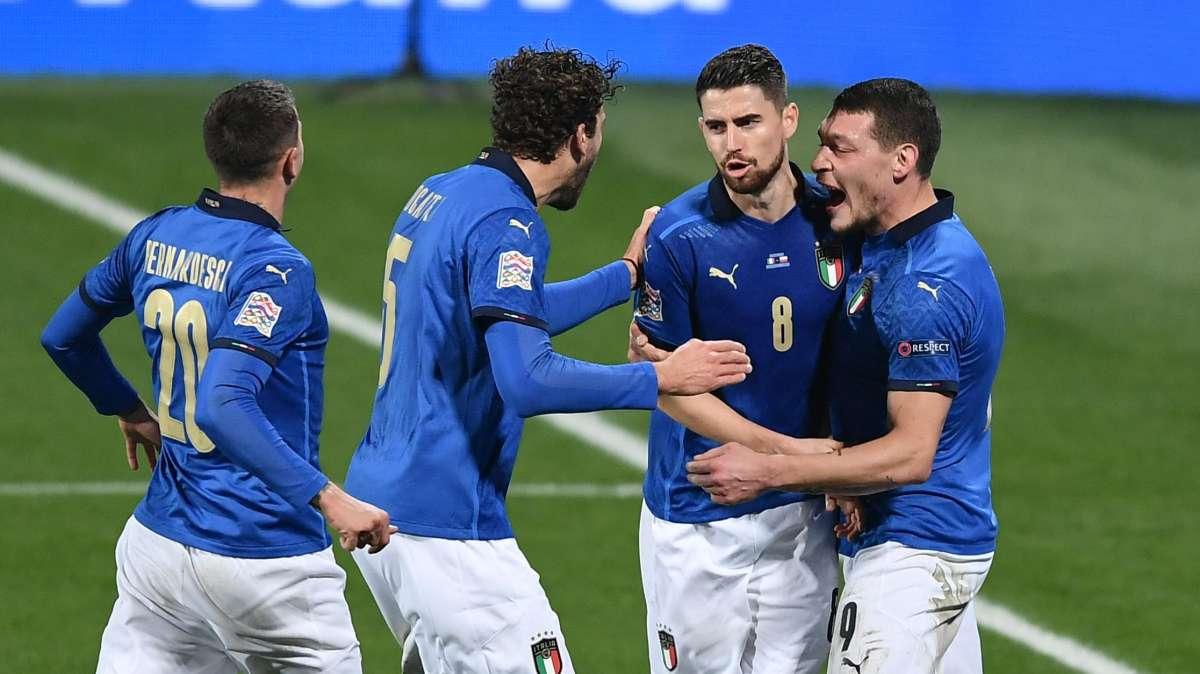 Italia avanti all'intervallo. Per ora decide Jorginho su rigore ottenuto da Belotti