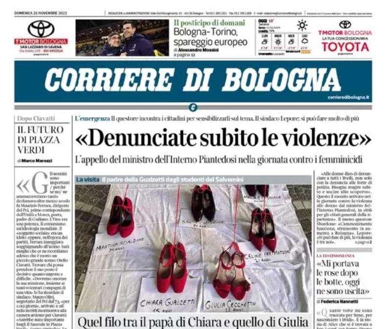 Domani la sfida al Torino, Corriere di Bologna: "Il Bologna va a caccia di gol per l'Europa"