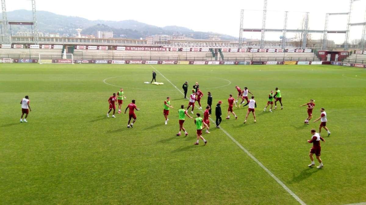 Allenamento a porte aperte al Fila. Vlasic in gruppo