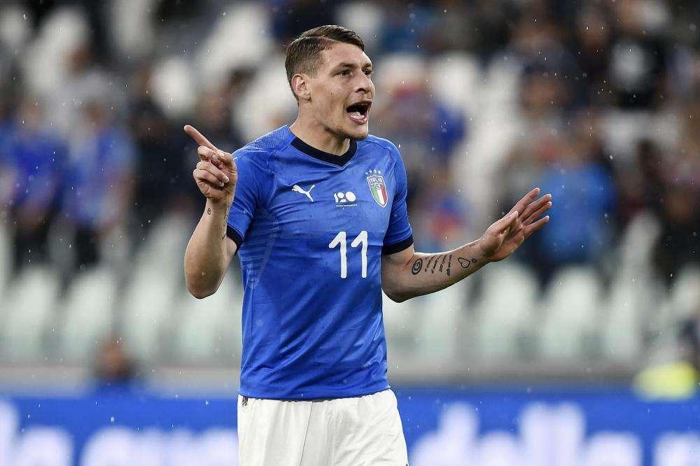 Armenia-Italia 1-1, alla fine del 1° tempo. Belotti segna il gol del pari
