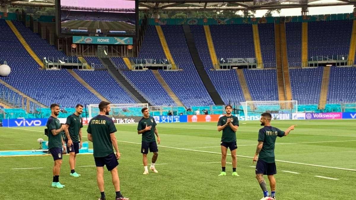 Allenamento dell'Italia, spensieratezza e concentrazione 