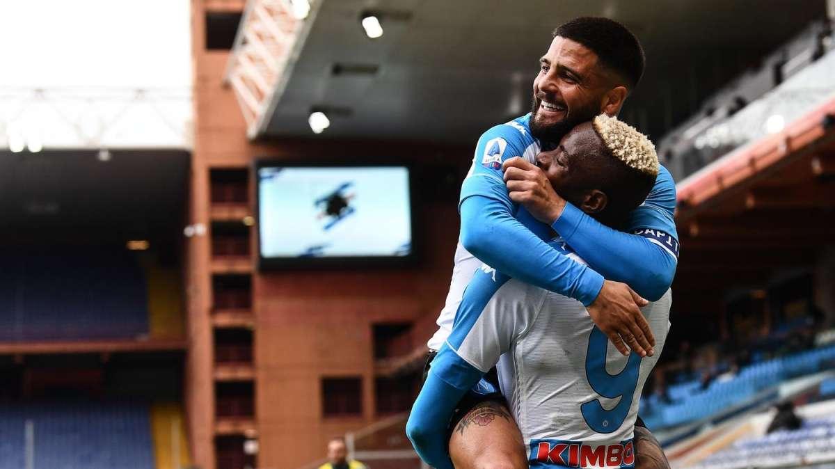 Pokerissimo del Napoli alla Lazio, secondo posto a tre punti