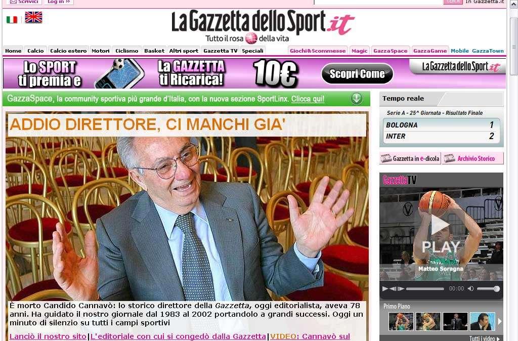 Addio grande maestro