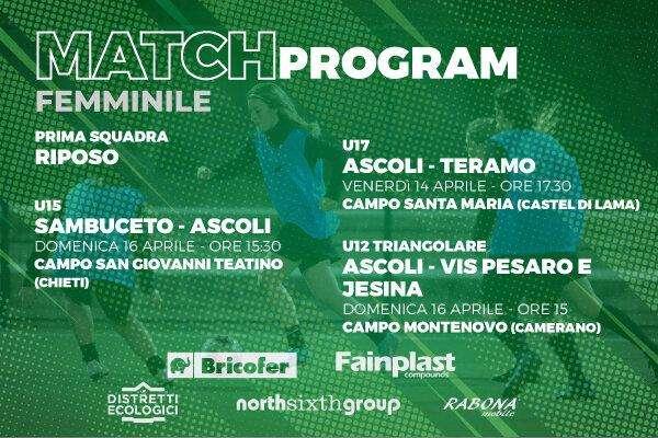 Settore Giovanile: Match Program Femminile