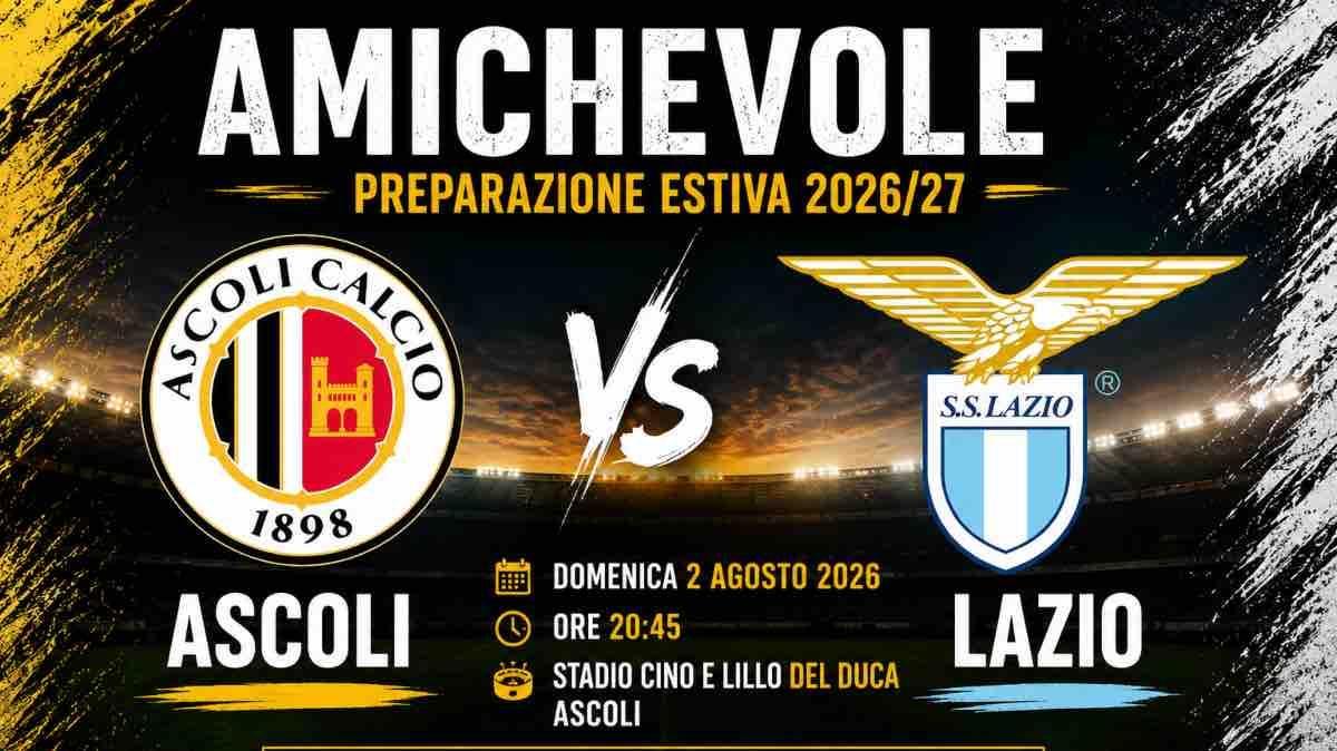 Ascoli-Lazio, ecco dove vedere l'amichevole in tv e non solo