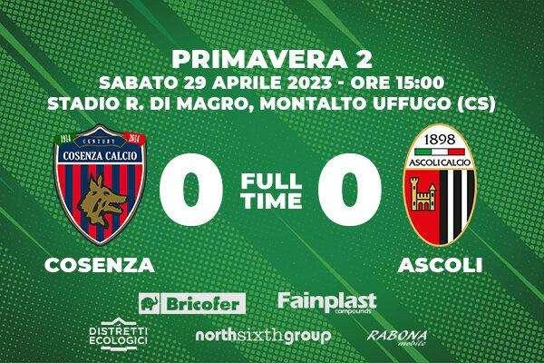PRIMAVERA 2: COSENZA - ASCOLI 0-0