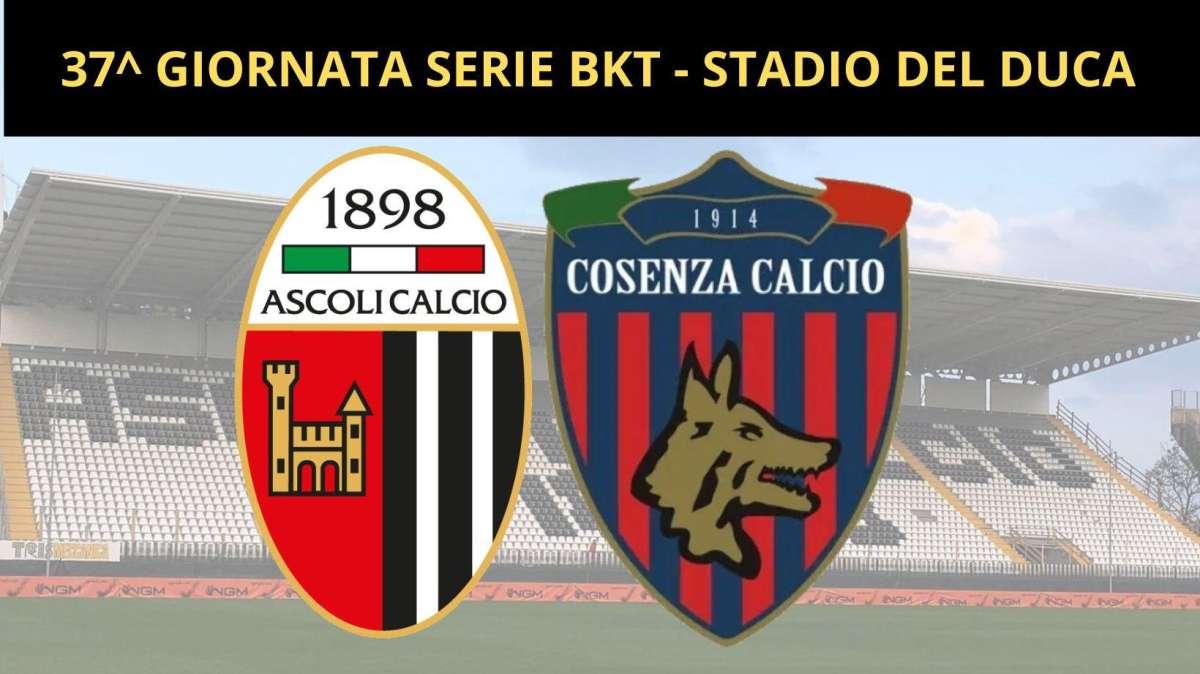 ASCOLI-COSENZA, LE PROBABILI FORMAZIONI E DOVE VEDERLA
