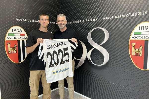 UFFICIALE - Ascoli Calcio, Quaranta rinnova fino al 2025