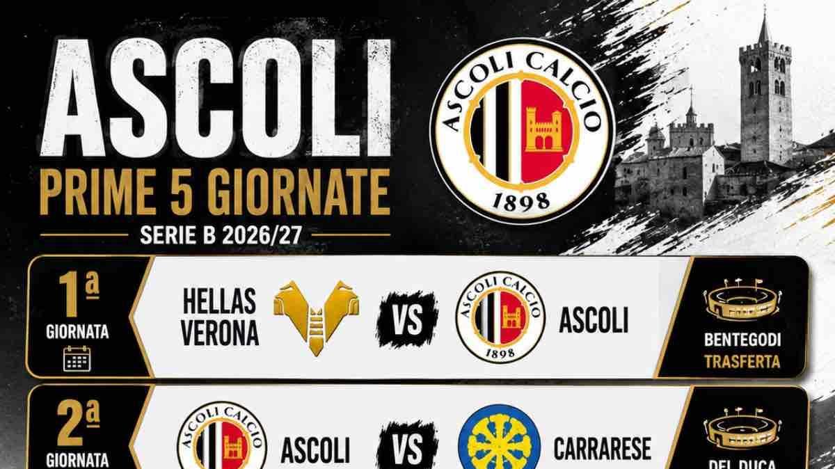 Ascoli, calendario da non sbagliare: ecco perché le prime cinque giornate possono già indirizzare la stagione