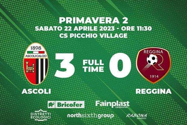 PRIMAVERA 2: L'ASCOLI SUPERA LA REGGINA PER 3 a 0