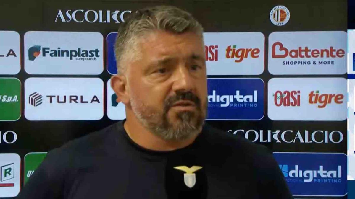 Ascoli-Lazio 1-2, Gattuso: "Vogliamo riportare i tifosi allo stadio"