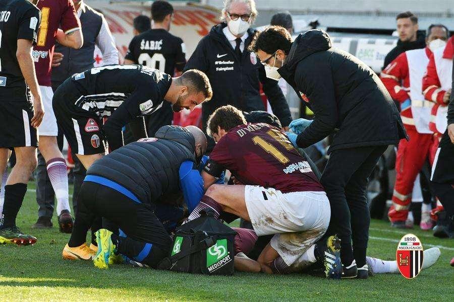 GdS - Paura ad Ascoli: Dziczek sviene in campo