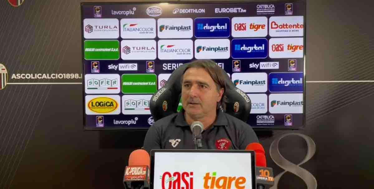 Perugia, Tedesco: "Dubbi sul rigore per l'Ascoli, il Perugia merita rispetto"