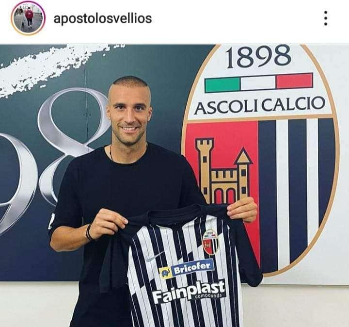 Ascoli, Vellios: "Sono felice, non vedo l'ora di iniziare" 