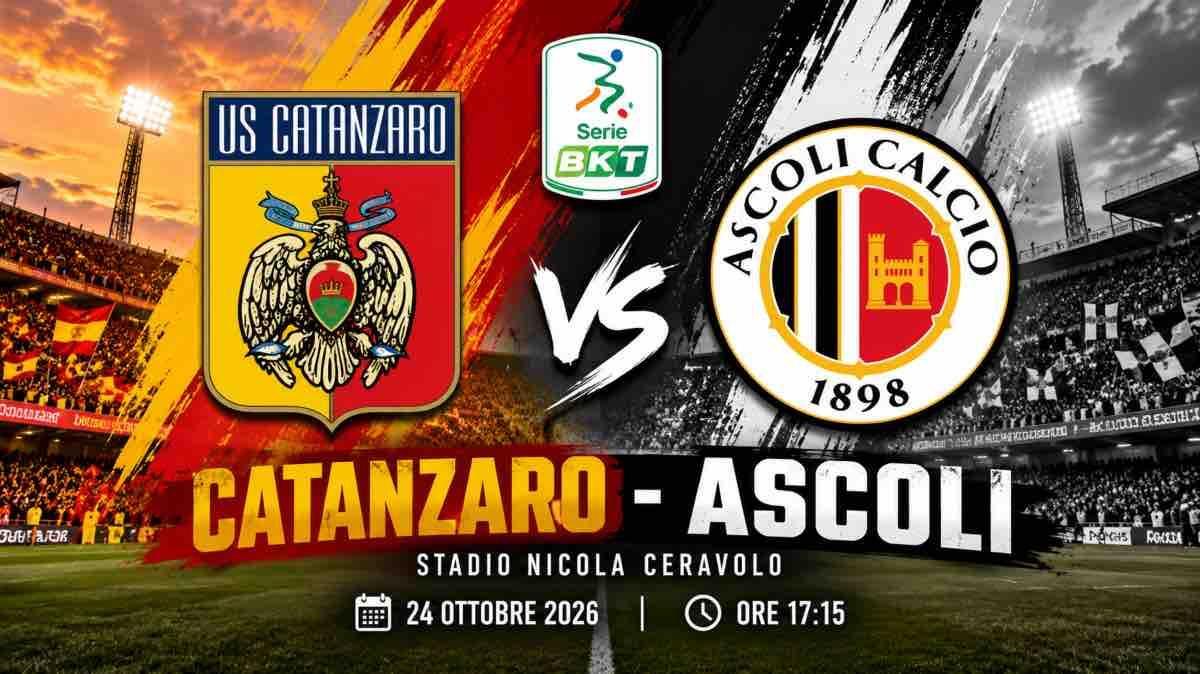 CATANZARO-ASCOLI: LE ULTIME E LE PROBABILI FORMAZIONI