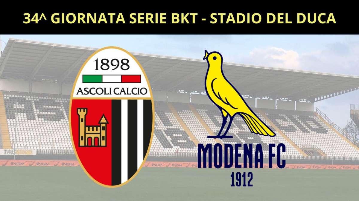 ASCOLI-MODENA 0-0: IL PICCHIO NON SA PIU' VINCERE