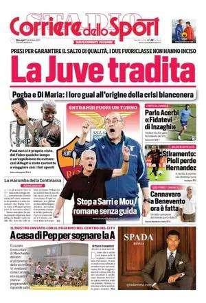 L'apertura del CdS: "La Juve tradita"