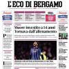 PRIMA PAGINA – L'Eco di Bergamo: "L'Atalanta crolla nel finale ad Amsterdam: 2-0 per l'Ajax"