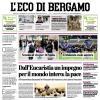 PRIMA PAGINA – L'Eco di Bergamo: "L'Atalanta cade ancora"
