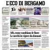 PRIMA PAGINA – L'Eco di Bergamo: "L'Atalanta a Rotterdam Test internazionale contro il Feyenoord"