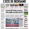 PRIMA PAGINA – L'Eco di Bergamo: "L'Atalanta cresce sul piano del gioco. Difesa da sistemare"
