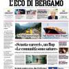 PRIMA PAGINA - L'Eco di Bergamo: "Atalanta, guai fisici per Cdk e Sulemana - La coperta è corta"