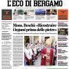 PRIMA PAGINA – L'Eco di Bergamo: "L'Atalanta questa sera in Ungheria per il primo obiettivo della stagione"