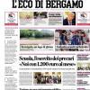 PRIMA PAGINA - L'Eco di Bergamo: "Atalanta avanti col brivido"