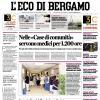 PRIMA PAGINA – L'Eco di Bergamo: "Palestra al Chelsea plusvalenza record per l'Atalanta"