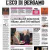 PRIMA PAGINA – L'Eco di Bergamo: "Cdk non ingrana. Problema in più per i nerazzurri"