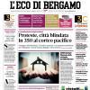 PRIMA PAGINA – L'Eco di Bergamo: "Oggi a Bergamo il Frosinone rivelazione"