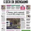 PRIMA PAGINA – L'Eco di Bergamo: "L'Atalanta debutta stasera contro il Pafos"