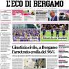 PRIMA PAGINA - L'Eco di Bergamo: "Atalanta ko con rimpianti"