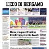 PRIMA PAGINA – L'Eco di Bergamo: "Atalanta all'ultimo respiro"