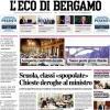PRIMA PAGINA - L'Eco di Bergamo: "Ciclismo: L'Italia di Cattaneo sul tetto del mondo nella staffetta mista"