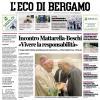 PRIMA PAGINA – L'Eco di Bergamo: "Atalanta, buona la prima di Serie A Sassuolo ko, ora la Conference"