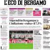 PRIMA PAGINA - L'Eco di Bergamo: "L'Atalanta si sveglia troppo tardi e cede al Milan"