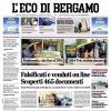 PRIMA PAGINA – L'Eco di Bergamo: "Con l'Hapoel Tel Aviv partita blindata"