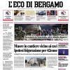 PRIMA PAGINA – L'Eco di Bergamo: "Muore in cantiere vicino ai cavi Ipotesi folgorazione per 42enne"