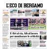 PRIMA PAGINA – L'Eco di Bergamo: "Atalanta, le due sfidanti"