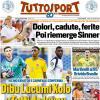 PRIMA PAGINA – Tuttosport: "Dolori, cadute, ferite Poi riemerge Sinner"
