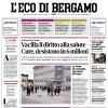 PRIMA PAGINA – L'Eco di Bergamo: "Belle notizie dalle punte in Nazionale"