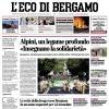 PRIMA PAGINA – L'Eco di Bergamo: "Atalanta, il gioco pian piano cresce. Ma ora serve di più"