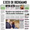 PRIMA PAGINA – L'Eco di Bergamo: "Emergenza difesa, Kossounou si ferma almeno due mesi"