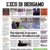 PRIMA PAGINA – L'Eco di Bergamo: "L'Atalanta al via I 45 giorni decisivi per il futuro"