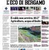 PRIMA PAGINA – L'Eco di Bergamo: "Gosens: «Bergamo sempre casa mia. Incuriosito da Sarri»"