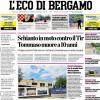 PRIMA PAGINA - L'Eco di Bergamo: "Mercato, gran finale Rowe dal Bologna è l'acquisto record"
