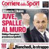 PRIMA PAGINA - Corriere dello Sport: "Juve, spalle al muro"