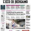 PRIMA PAGINA – L'Eco di Bergamo: "Raspadori out Atalanta, ora tocca a Rowe"